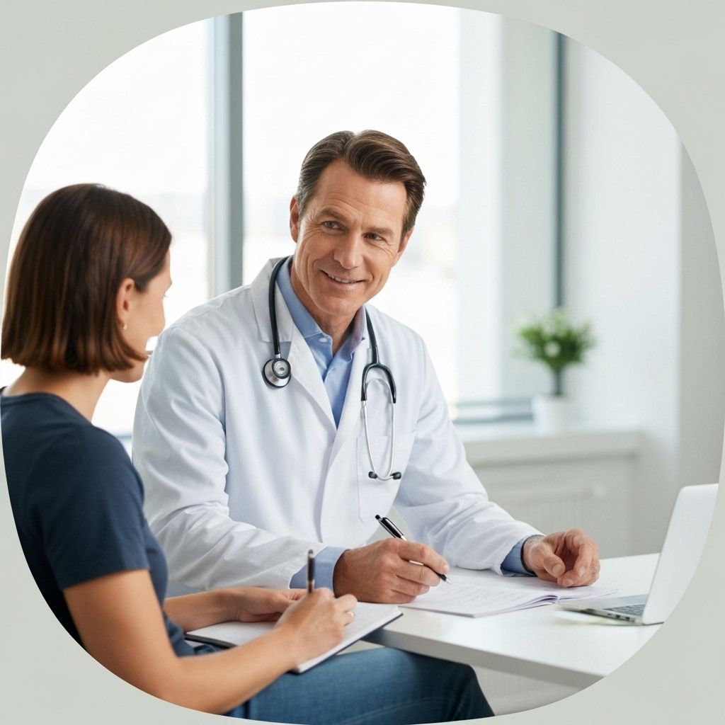 Doctor talking with a patient during a voice checkup